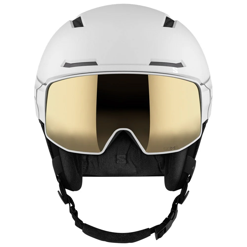 Casque Visière Salomon Driver Pro Sigma White Black Gold 7 Casque Visière Salomon Driver Pro Sigma White Black Gold – Image 5