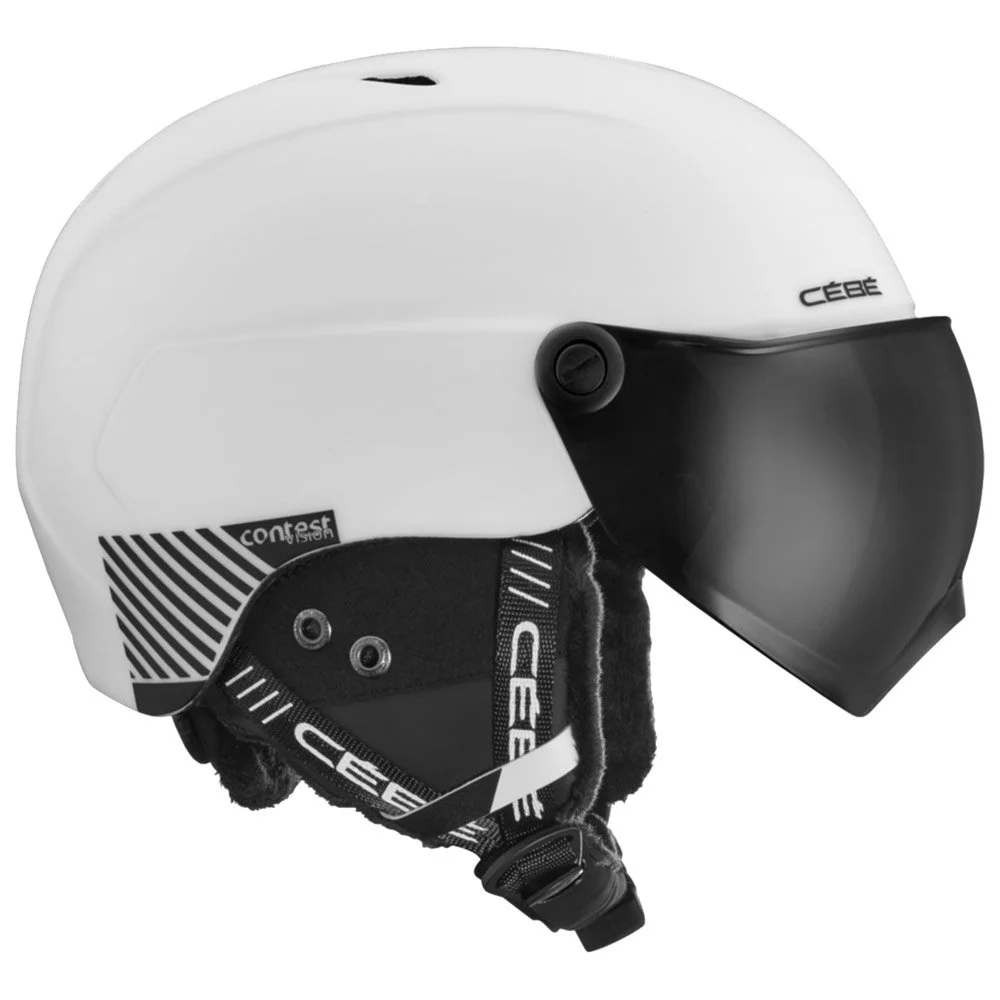 Cébé Casque Visière Cebe Contest Vision White Stripes Matte Grey Ultra Black 3 Cébé Casque Visière Cebe Contest Vision White Stripes Matte Grey Ultra Black