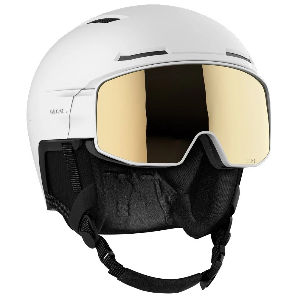 Casque Visière Salomon Driver Pro Sigma White Black Gold 3 Casque Visière Salomon Driver Pro Sigma White Black Gold