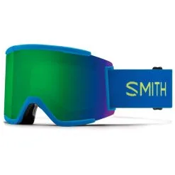 Masque De Ski Smith Squad XL Electric Blue Chromapop Sun Green Mirror + Chromapop Storm Yellow Flash