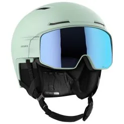 Casque Visière Salomon Driver Prime Sigma Photo Mips White Moss Sky Blue