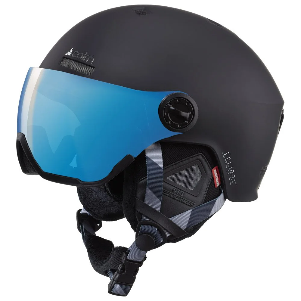 Casque Visière Cairn Eclipse Rescue Mat Black Blue Ium 3 Casque Visière Cairn Eclipse Rescue Mat Black Blue Ium
