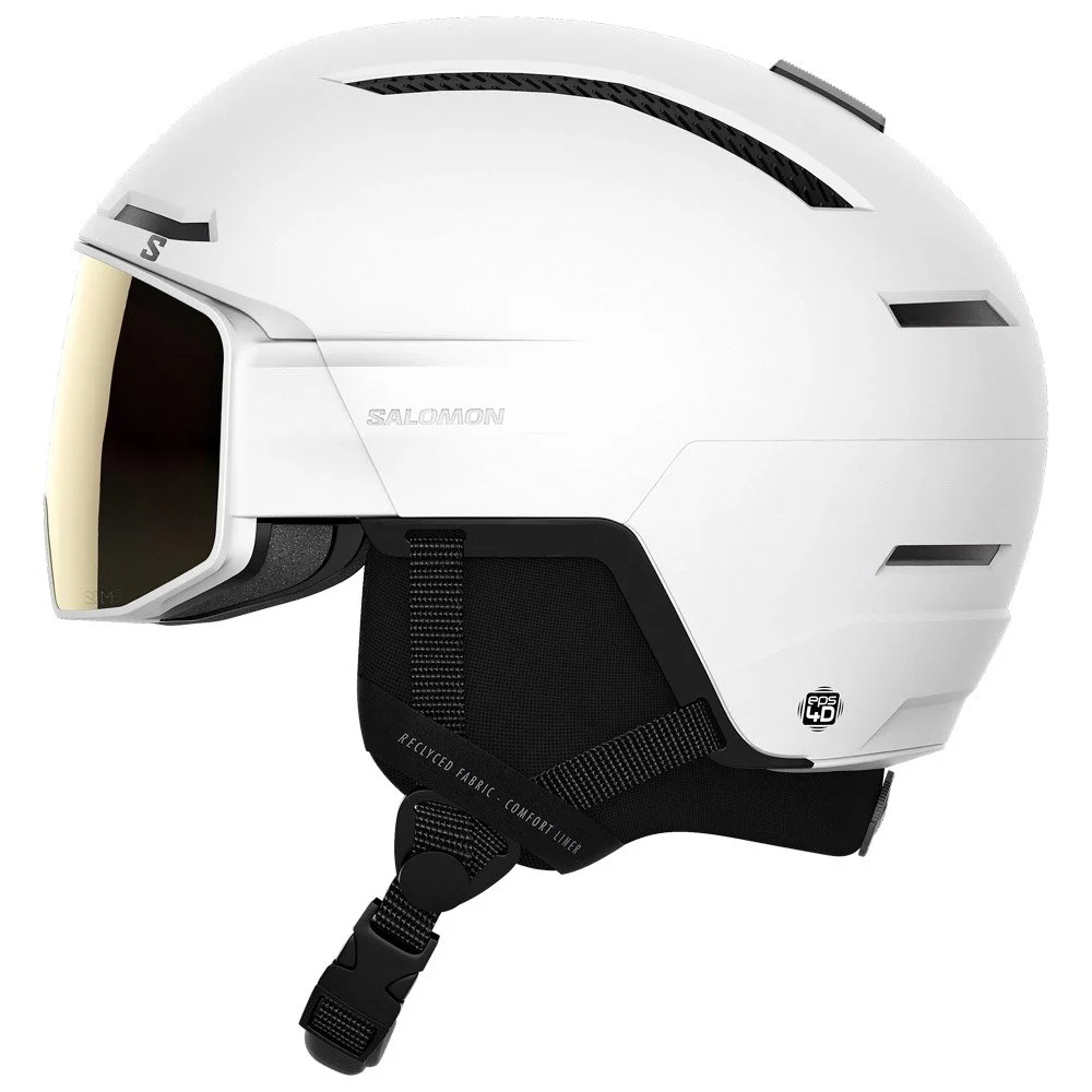 Casque Visière Salomon Driver Pro Sigma White Black Gold 4 Casque Visière Salomon Driver Pro Sigma White Black Gold – Image 2